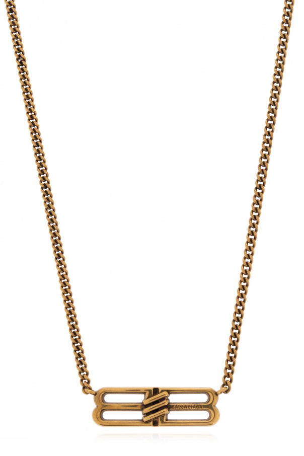 Balenciaga Brass necklace with logo Men's Jewelery Vitkac